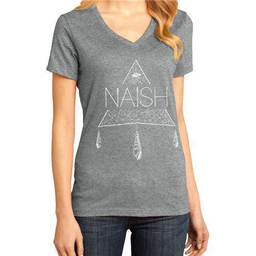 Naish Boho Triangle V-Neck - Heathered Grey