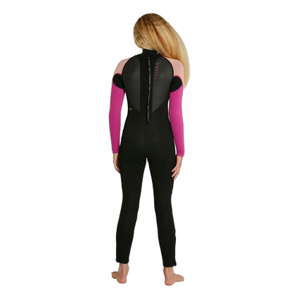 O'Neill Girls Reactor II 3/2mm Steamer Wetsuit in Black Magenta Haze Ocean Sports
