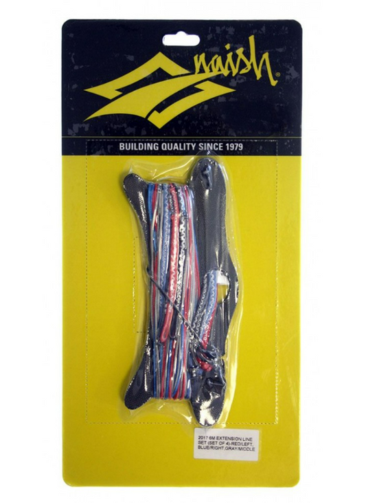 Extension Line 6m Set (set of 4) 2016 - Red/Left, Yellow/Right, Gray/Middle Blue Ocean Sports